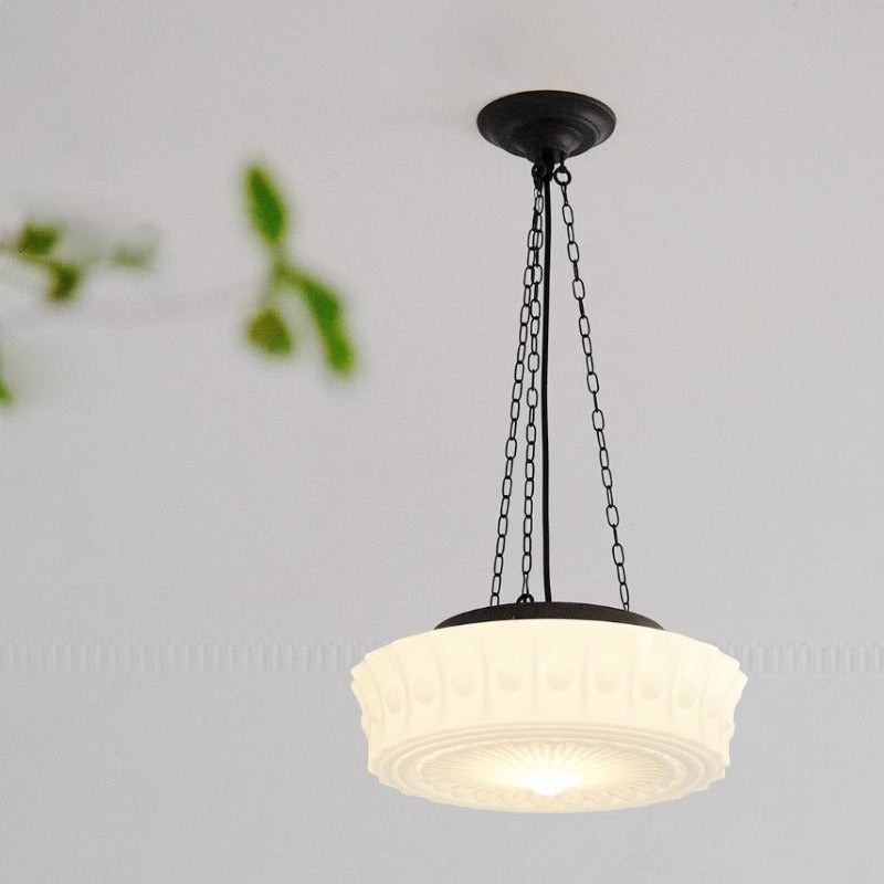 Iron Glass Cylinder Shade Chandelier G14