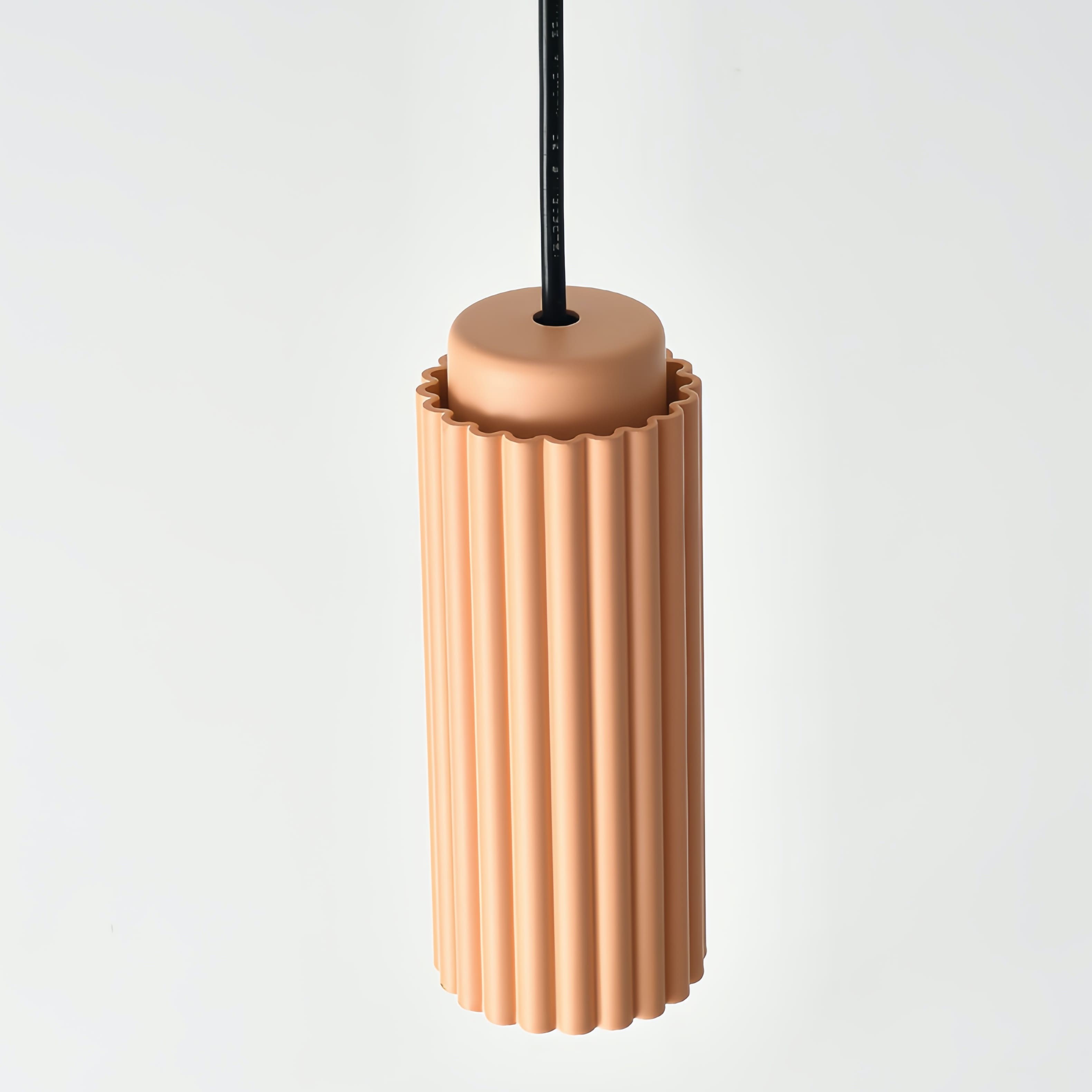 Nordic Cylinder Pendant Light – Textured Minimalist Ambient Lighting S238
