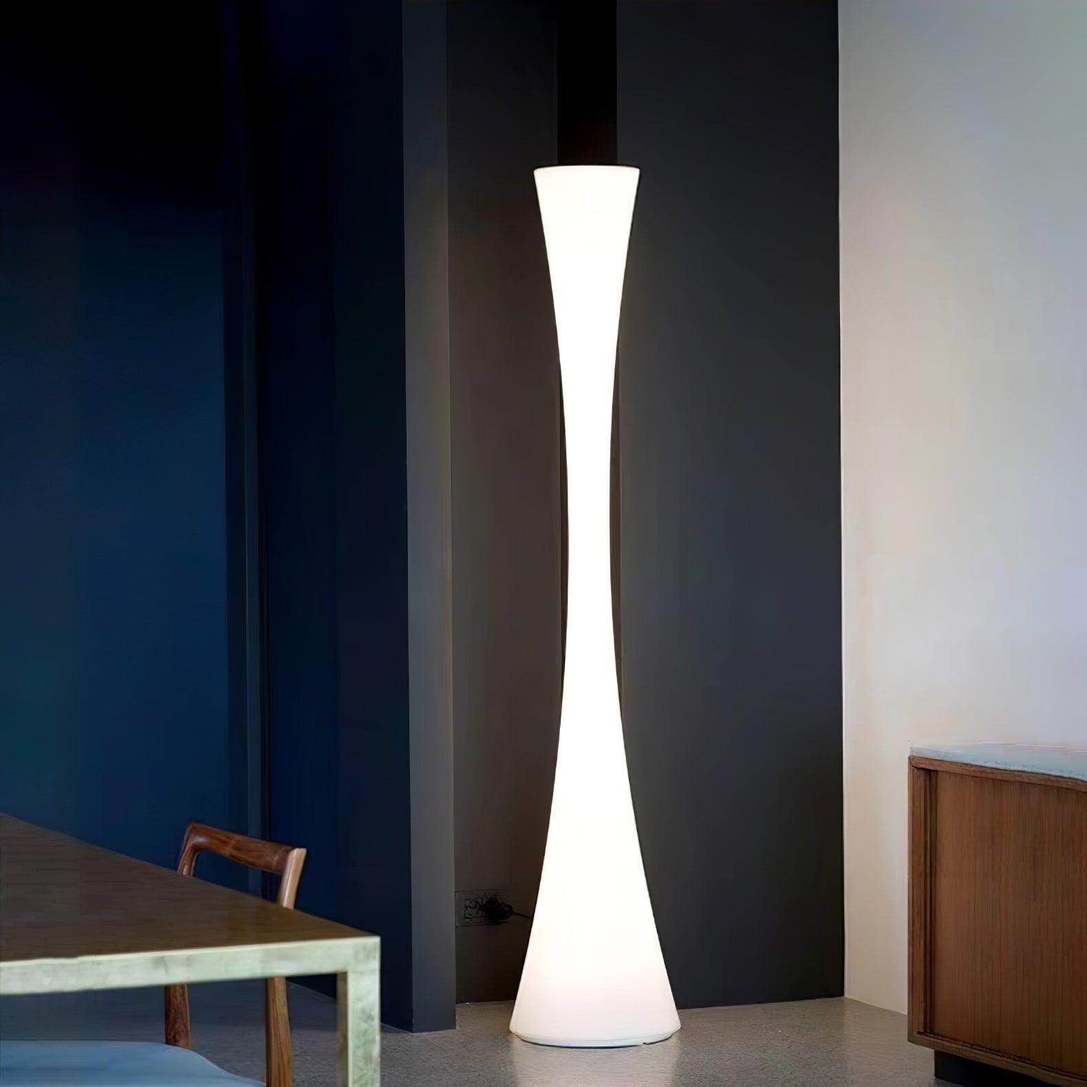 Romantic Simple White Column Floor Lamp G06