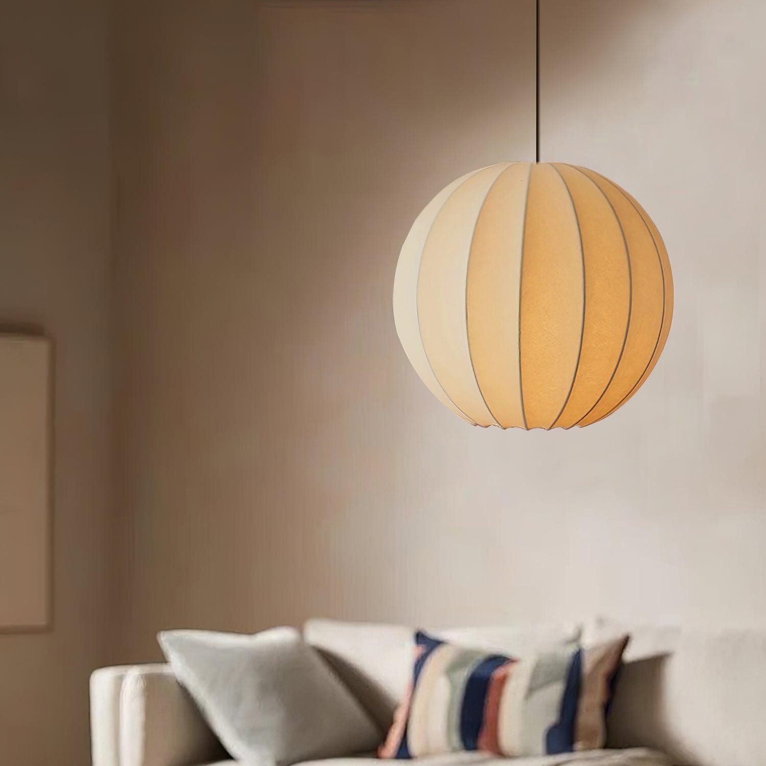 Creative Japanese Minimalist Silk Pendant Lamp For Restaurant M357