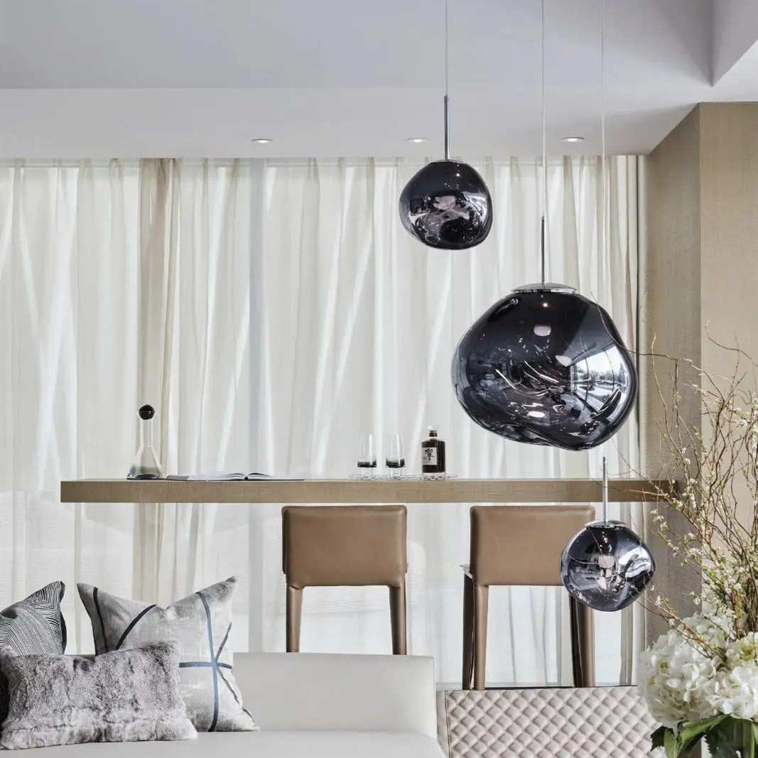 Dynamic Surface Pendant Light For Living Room S208