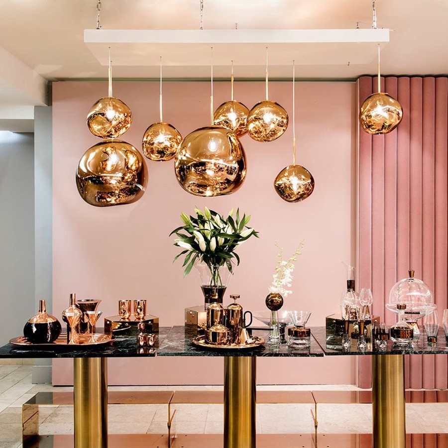 Glass Dynamic Pendant Light - Artistic Metallic Glow Pendant for Dining Area S54