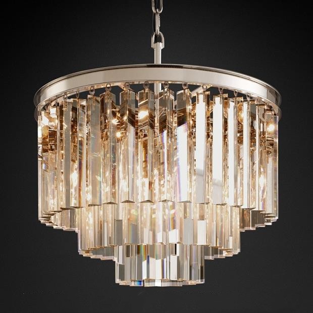 Vintage Crystal Prism Chandelier Light