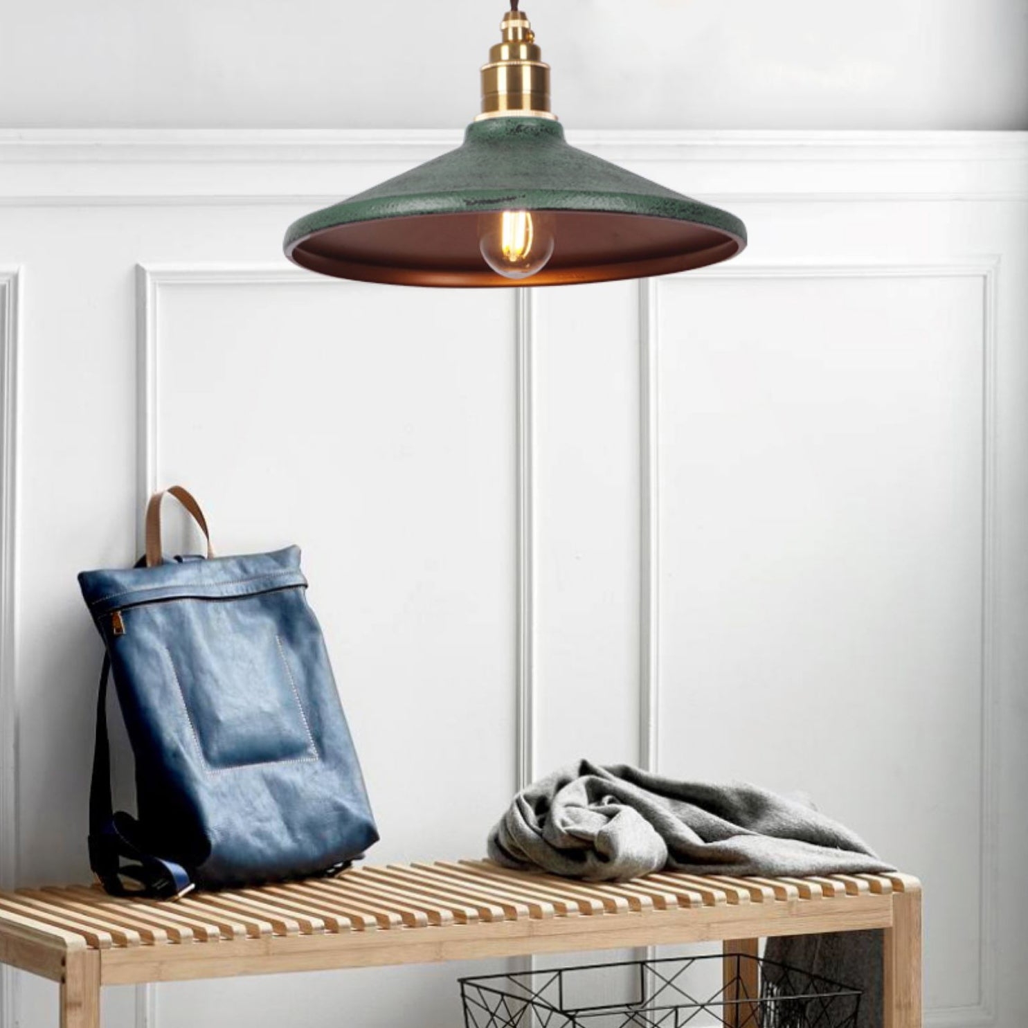 Rustic Saucer Shade Pendant Light T1700