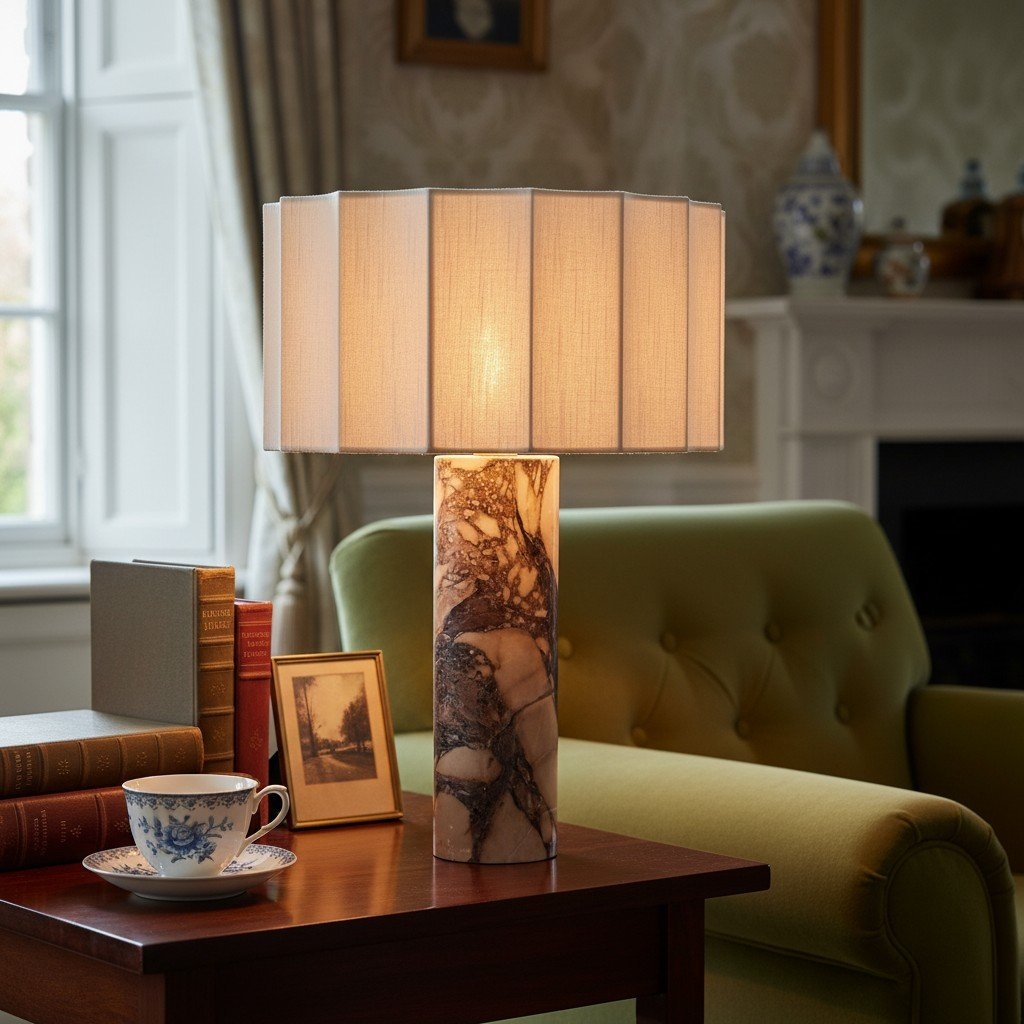Cavilon Wide Fan Shade Table Lamp – Elegant Ambient Light for Interior T476