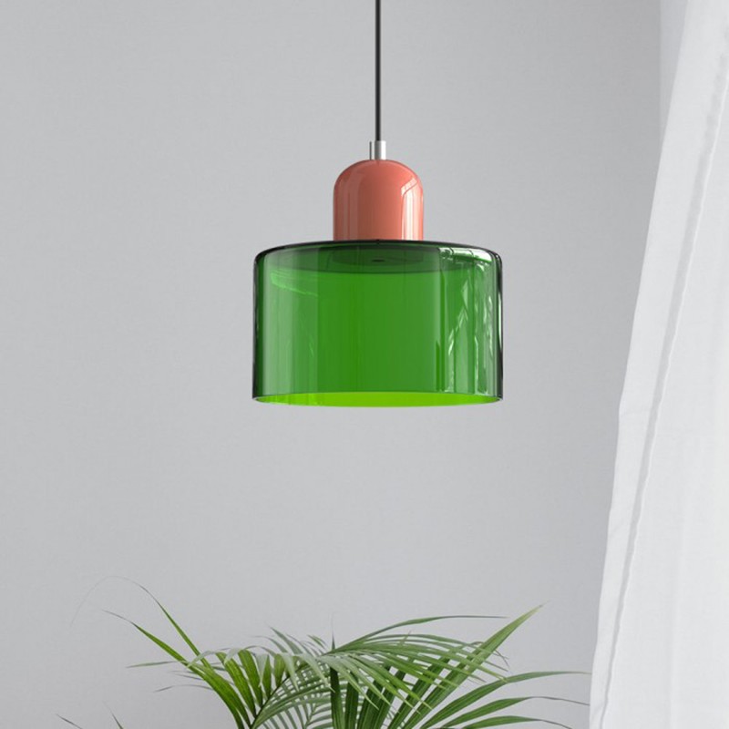 Nordic Morandi Cylinder Glass Pendant Light S66