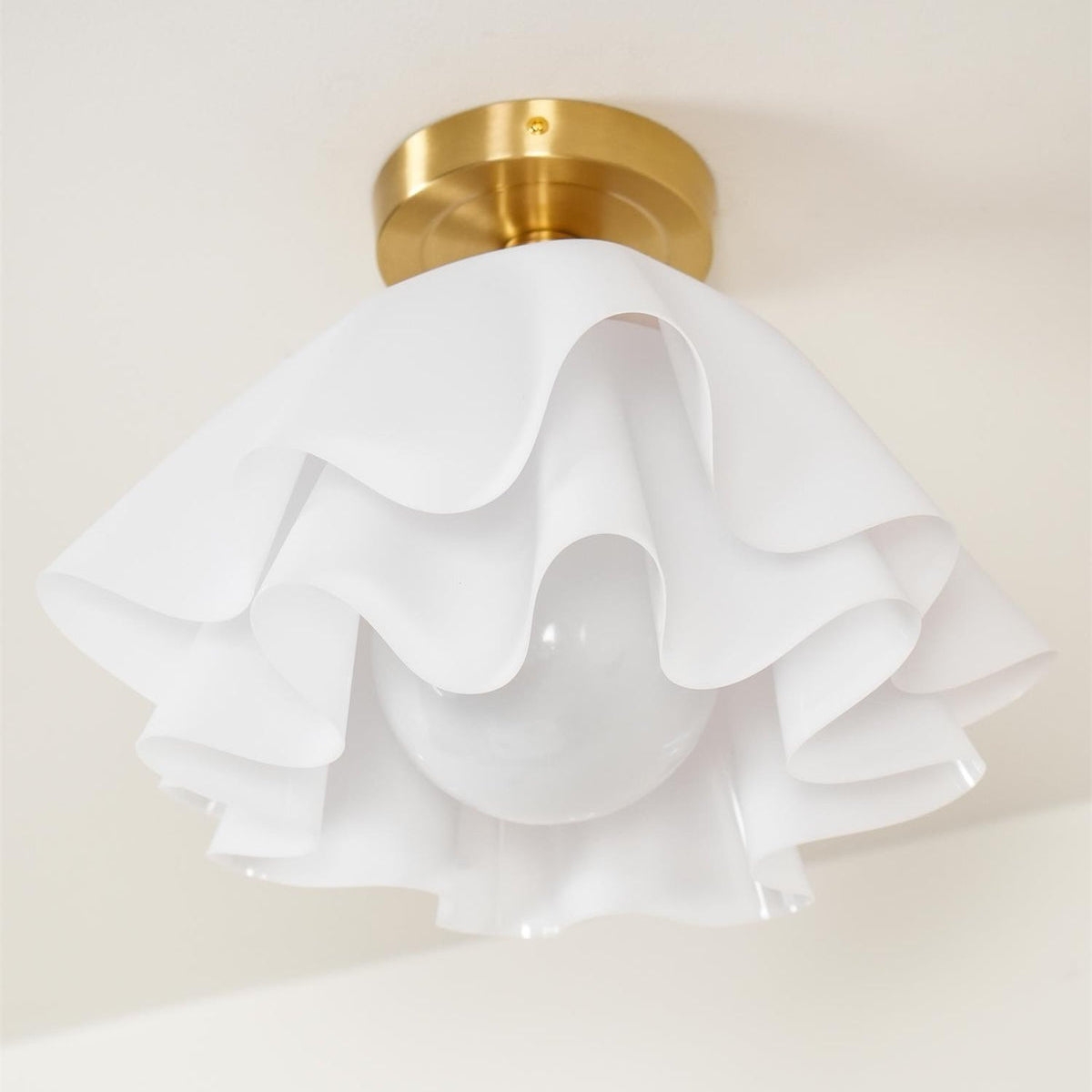 Lustra Pleated Retro Brass Acrylic Ceiling Light T2183