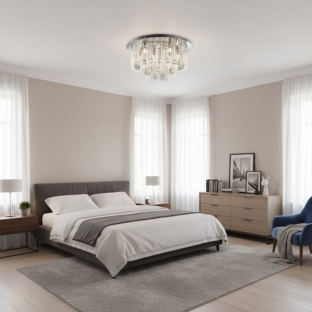 Virelis 8 Light Twist Tubes Ceiling Light - Modern Crystal Design for Dining Rooms or Lounges T990