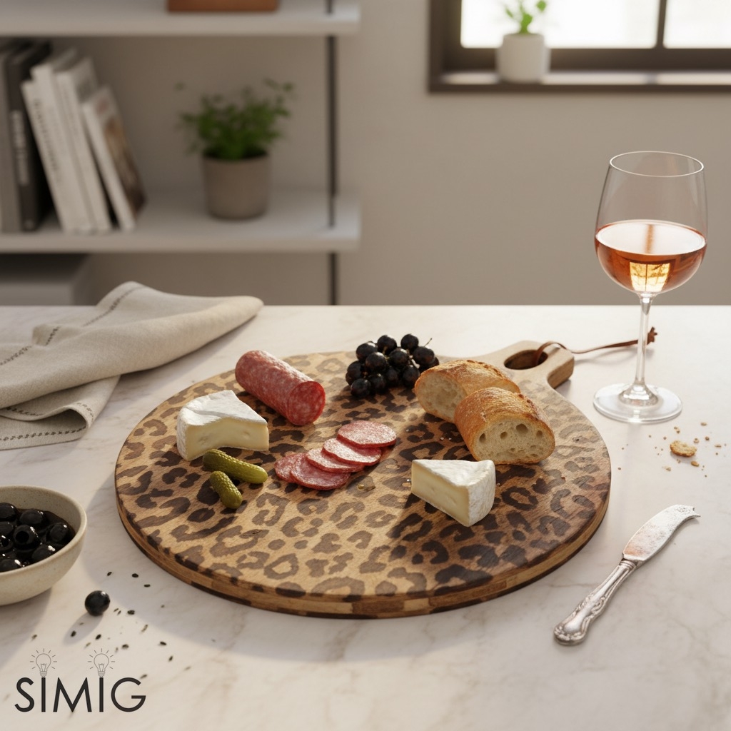 Lepwood Round and Square Leopard Board – For Entertaining Guests T1163