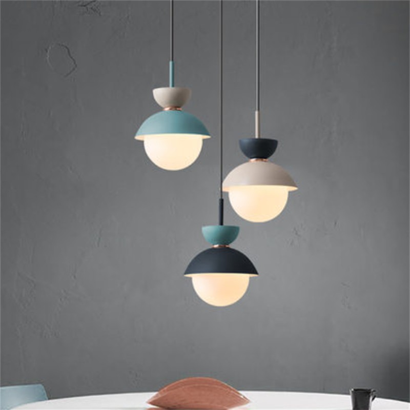 Scandinavian Macaroon Pendant Light with Aluminum for Bedroom