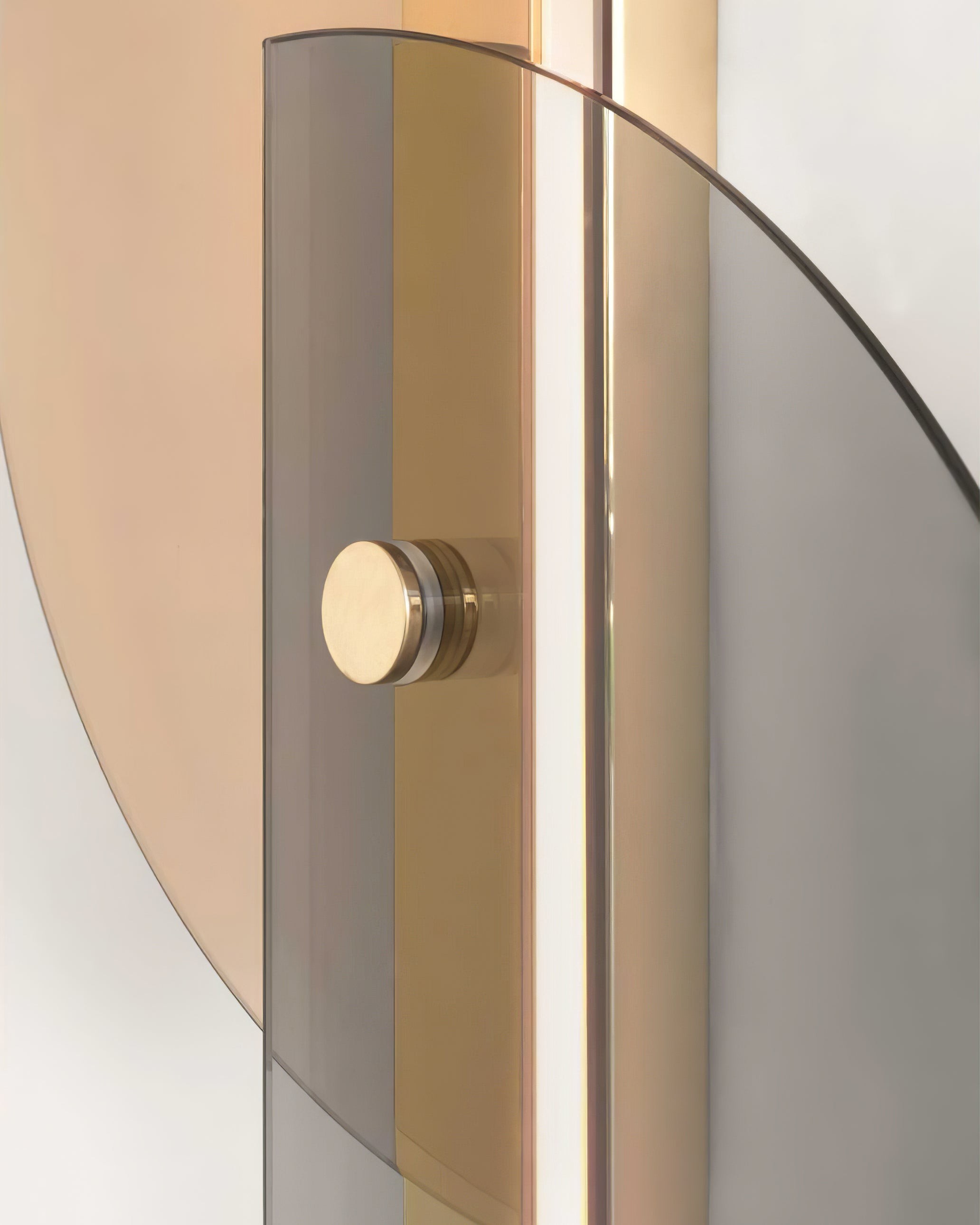 Simple Fan-Shaped Glass Arc Wall Lamp M21