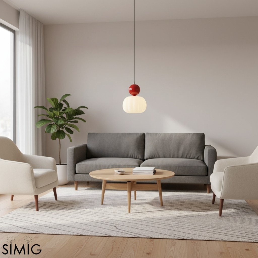 Ornavigo Cream Bauhaus Pumpkin Pendant — Living Room & Dining Area S199