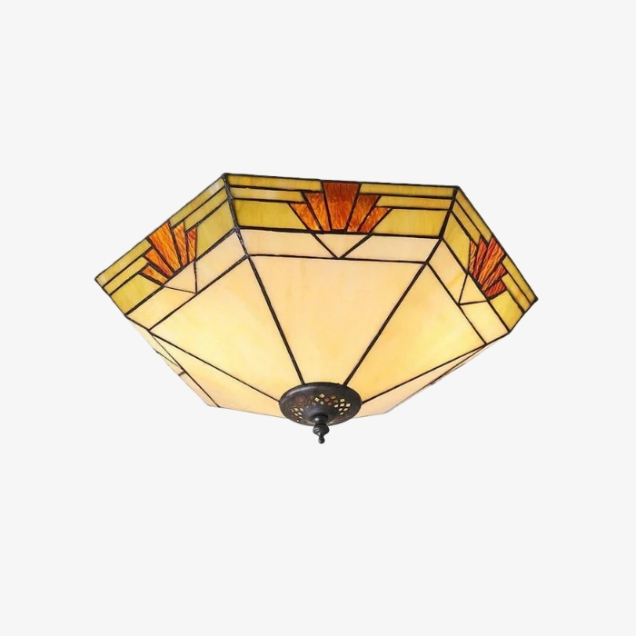 TF Nevada Glass Shade Ceiling Light - Semi-Flush for Entryways and Dining Rooms T823