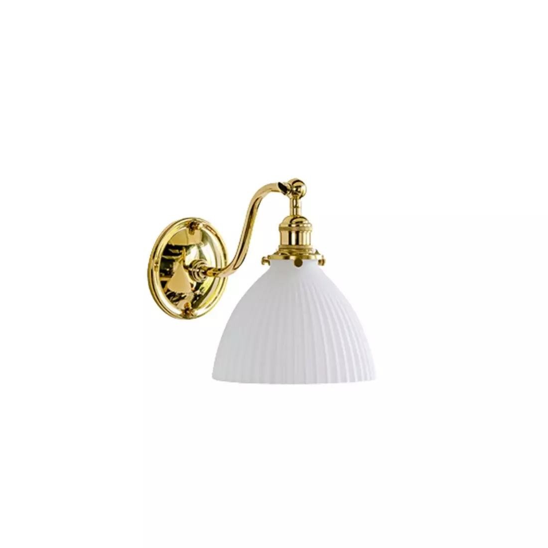 Vintage Brass Glass Wall Light S70