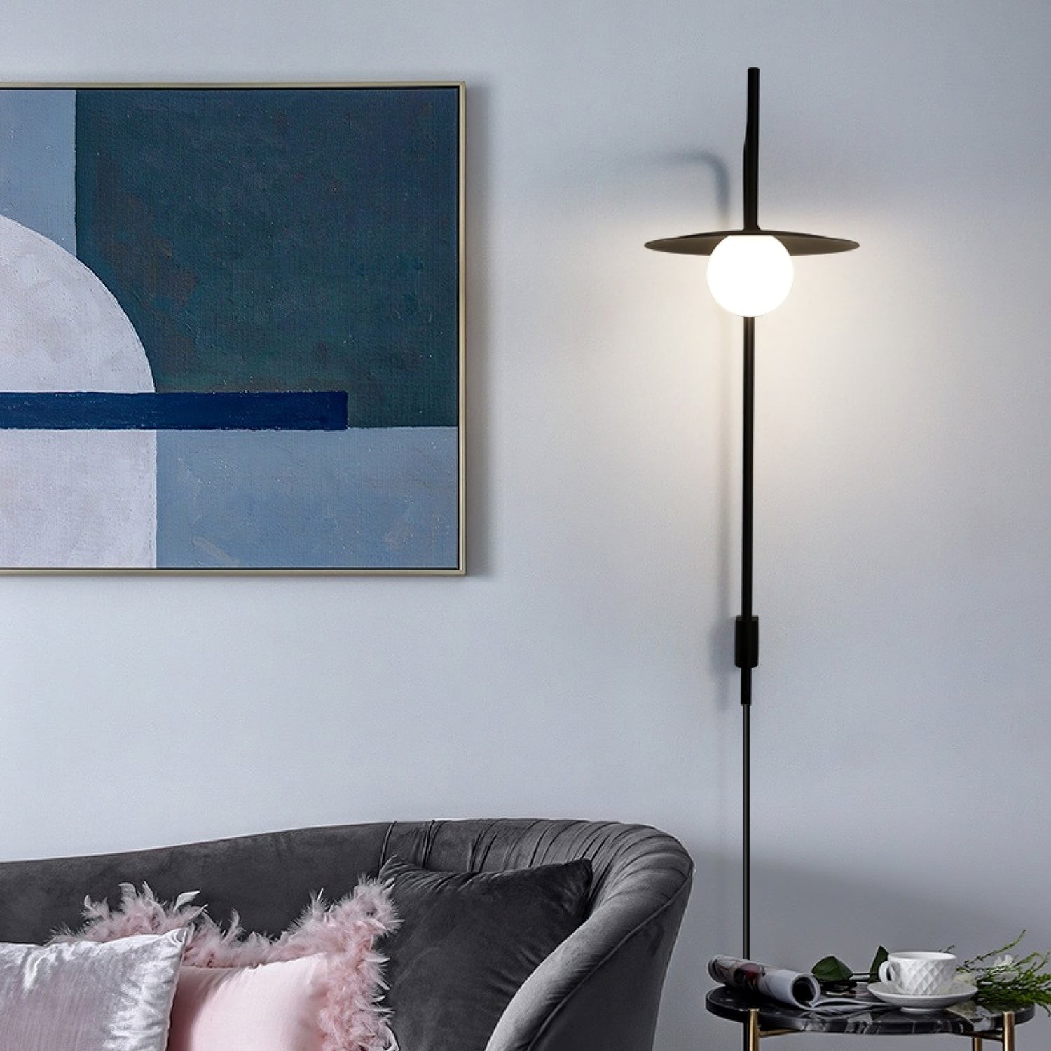 Nordic Swing Arm Wall Lamp for Living Room G26