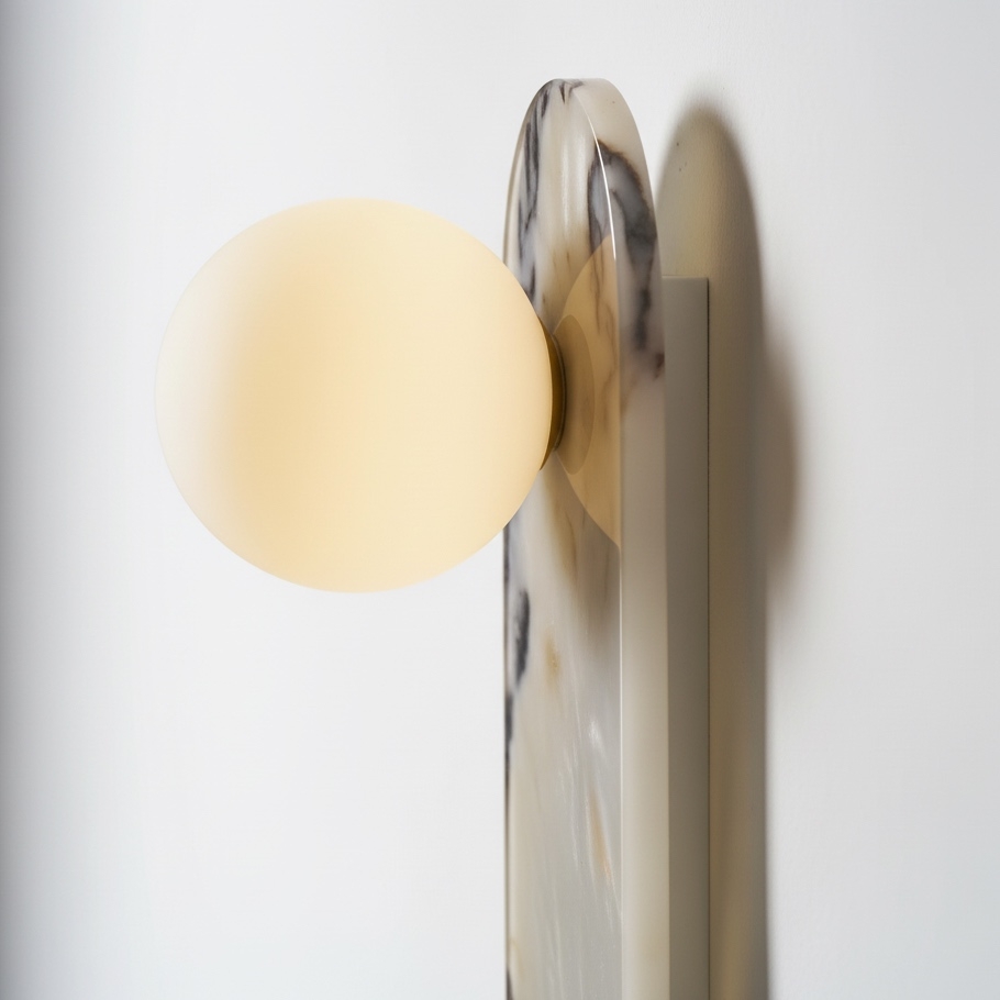Vinbrea Modern Accent Wall Lamp – Marble Body Design for Living Room or Bedroom T1208