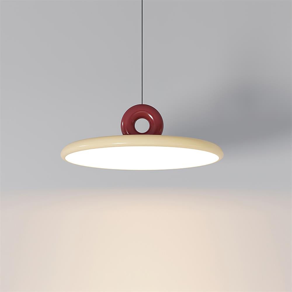Cream Style Vertical Flying Saucer Pendant Lamp M167