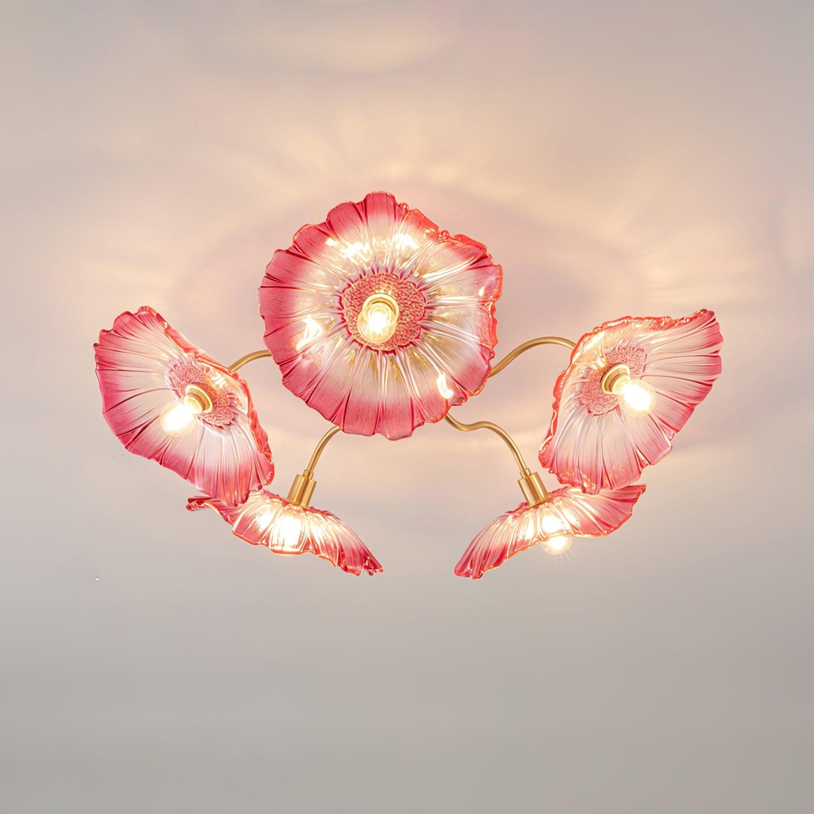 Murano Glass Flowers Ceiling Light P049