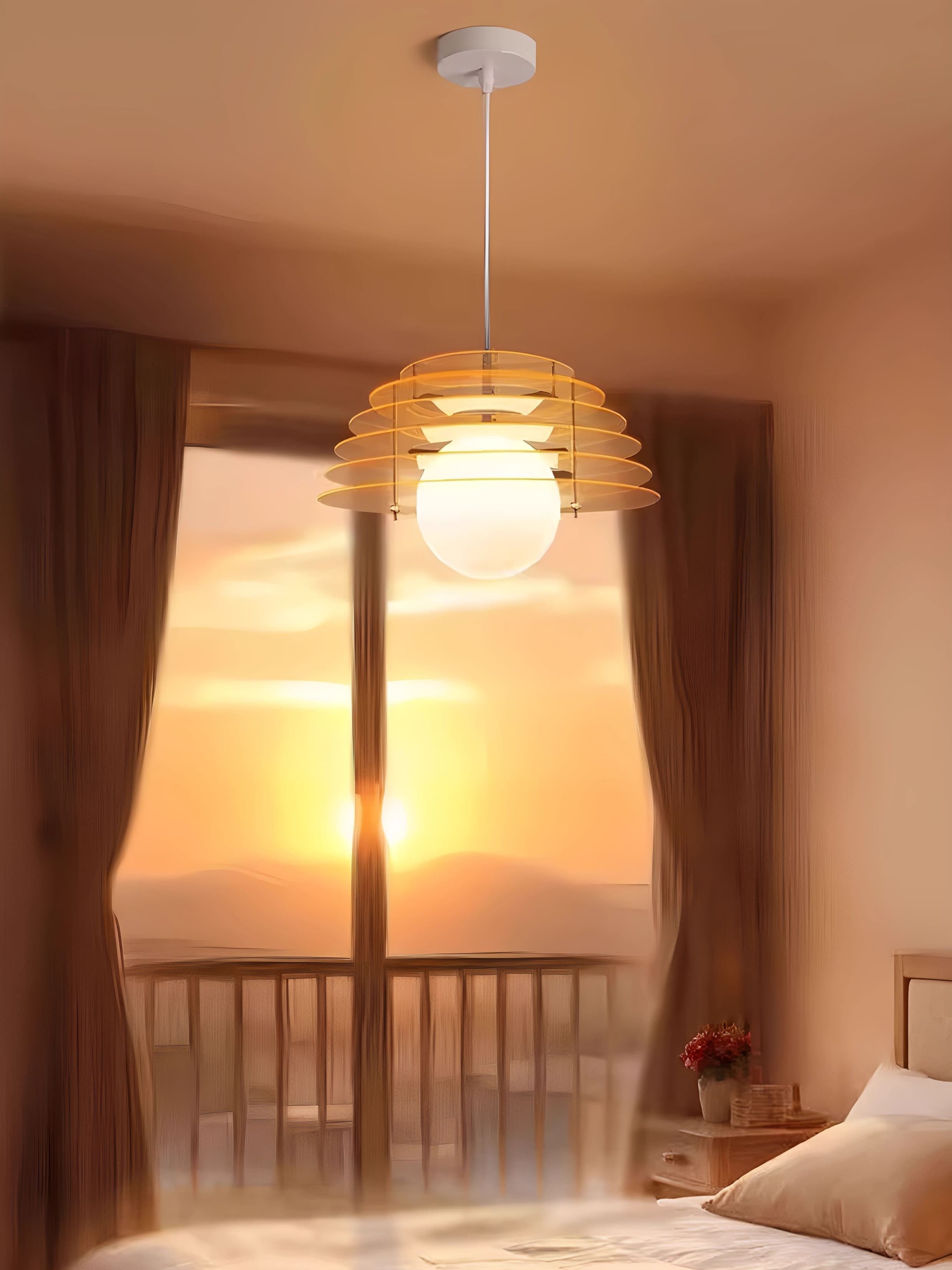 Sunrise Pendant Light – Ambient Pendant With Bauhaus Memphis Geometry G105