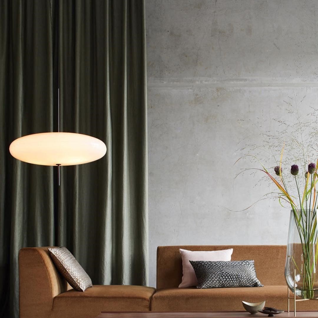 Modern Oval Pendant Light – Metal and Acrylic Pendant Lamp for Living Room