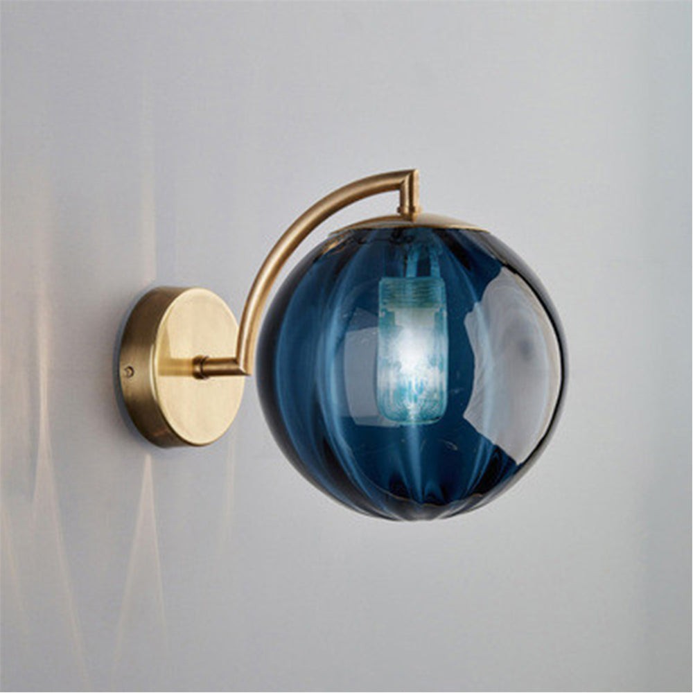 Modern Glass Multi-Color Spherical Gold Lamp Pole Wall Lamp M37