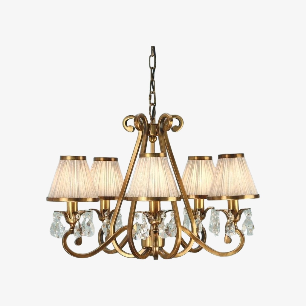 Talonis Multi-light Fabric Chandelier - Elegant Metal Curved Arms for Dining and Living T932