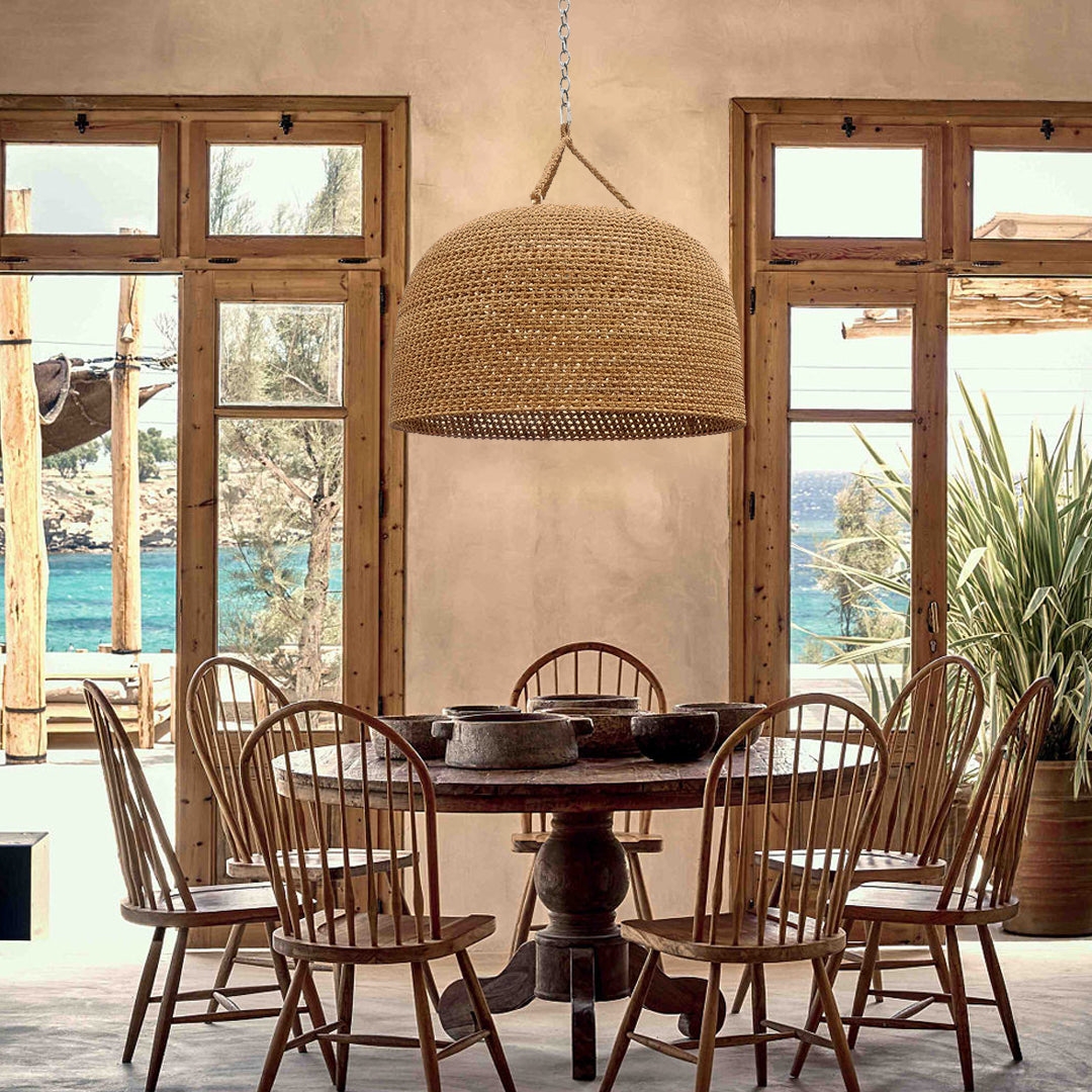 Natural Shadow Rattan Japandi Pendant Light T2054