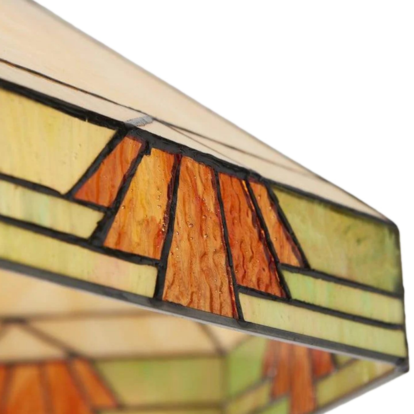 TF Nevada Vintage Stained Glass Pendant - Handcrafted Art Glass Lighting for Dining Areas T971