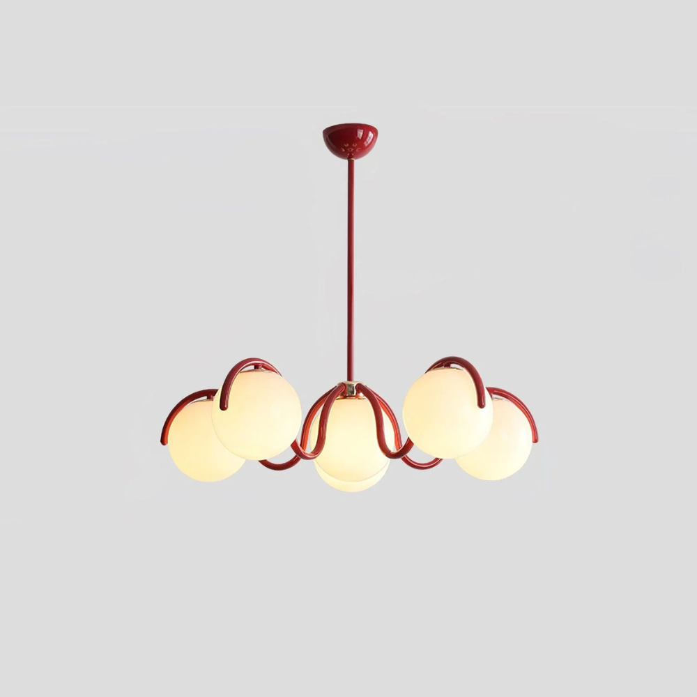 Sculptural Linear Chandelier with Elegant Flowing Silhouette S223