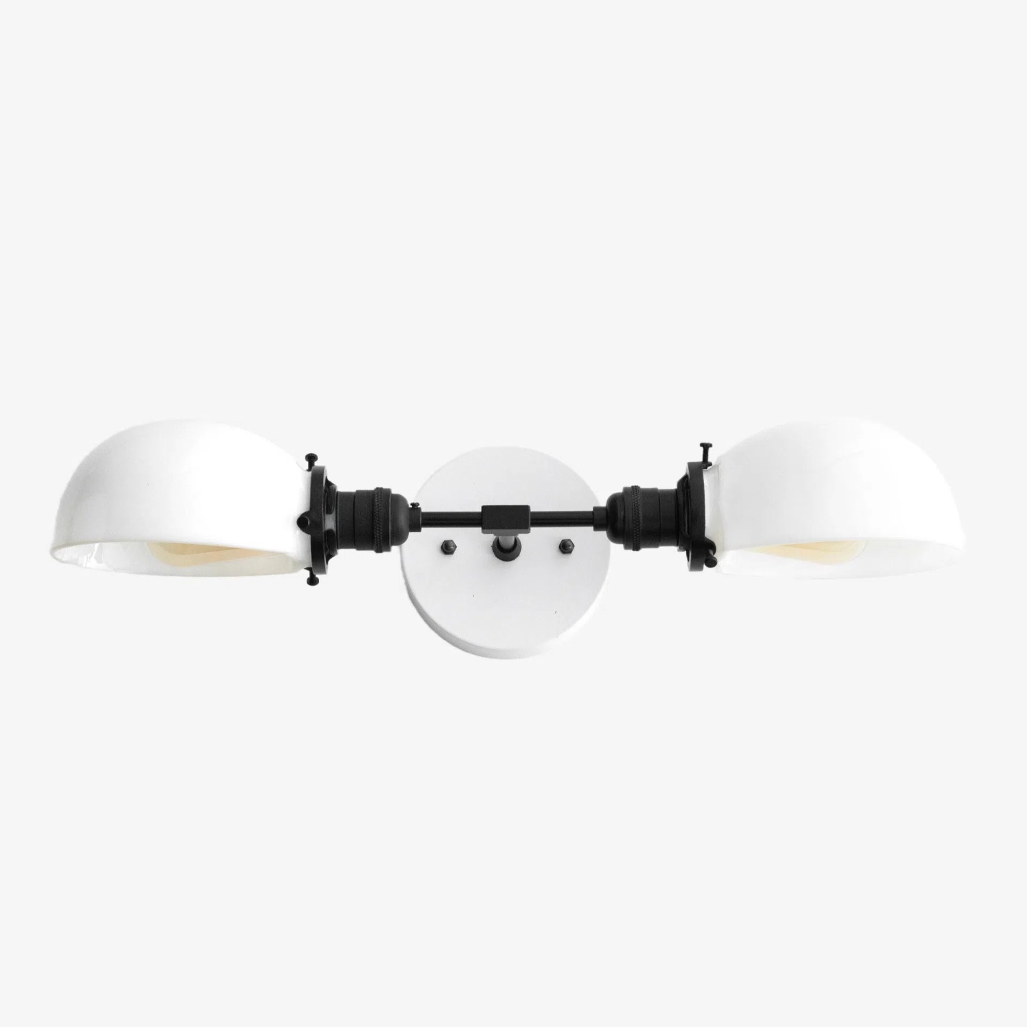 Ornato Luxe Mid-Century Vanity Light - Brass Bathroom Fixture with Opal Glass T326