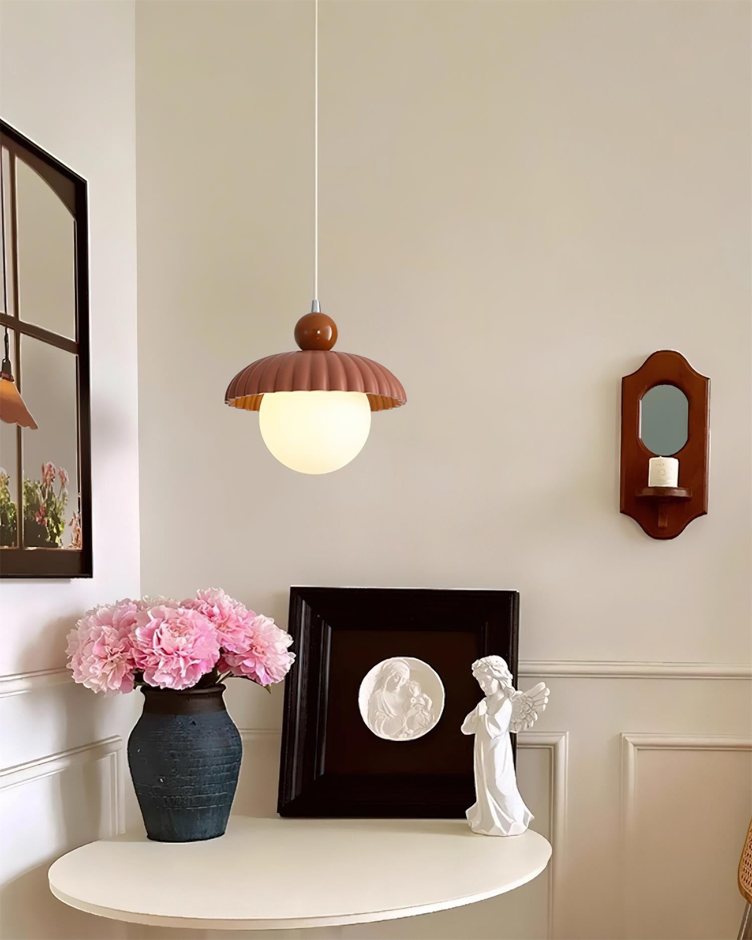 Creative Spherical Straw Hat Vertical Line Pendant Lamp M191