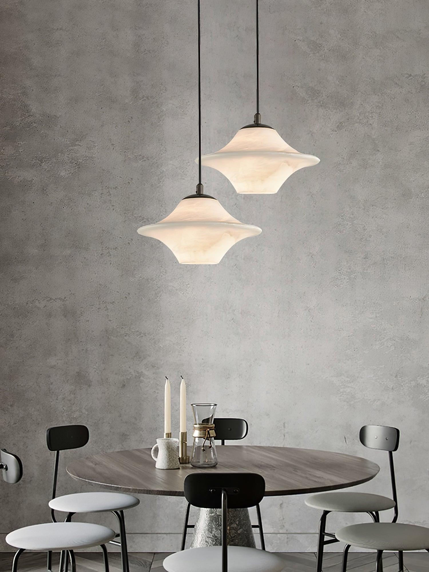 Saucer Alabaster Pendant Light M413