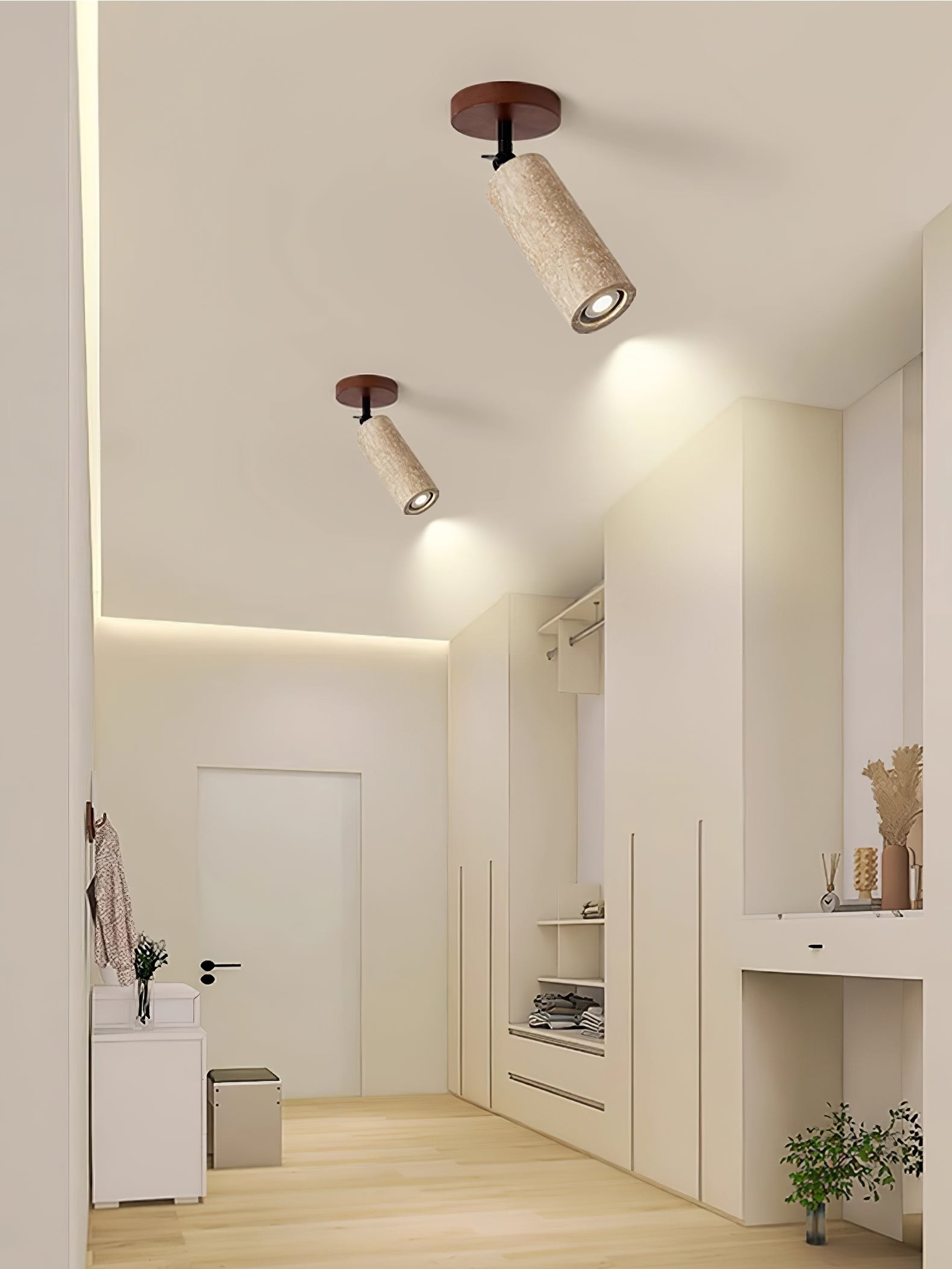 Wabi-Sabi Travertine Adjustable Wall Lamp M487