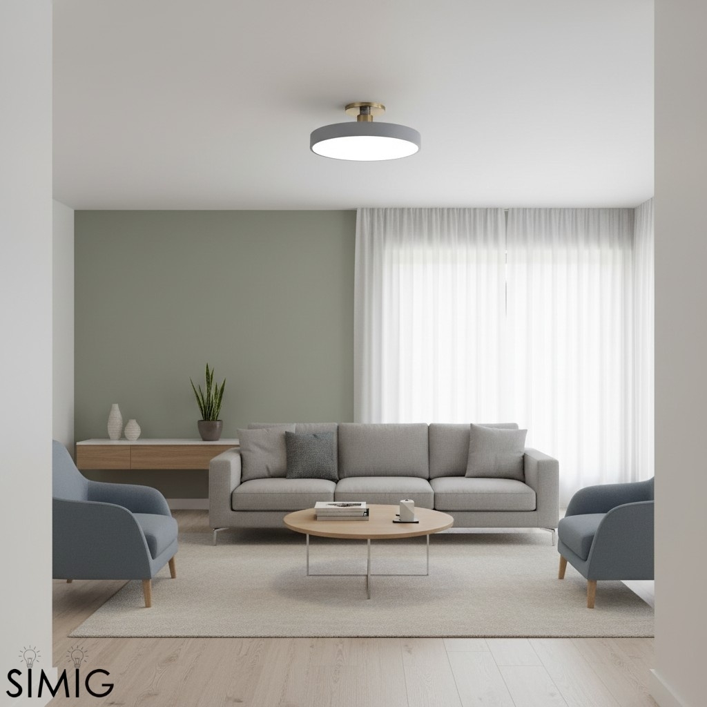 Ceilivon Low Profile Round Ceiling Light – Modern Interior Spaces T517