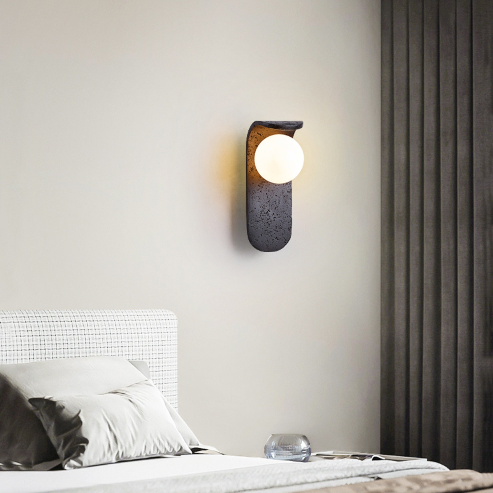 Travertine Wall Lamp - Skateboard-Inspired Modern Bedroom Light S326