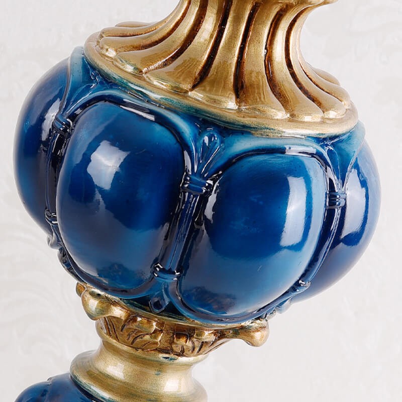 Palace Decoration Design Dark Blue Fabric Table Lamp M498