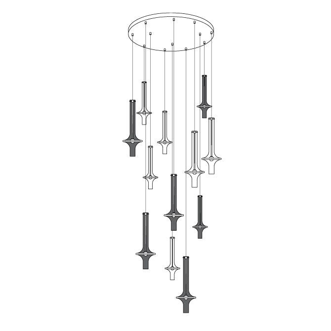 Modern Creative Glass Tube Pendant Lamp M02