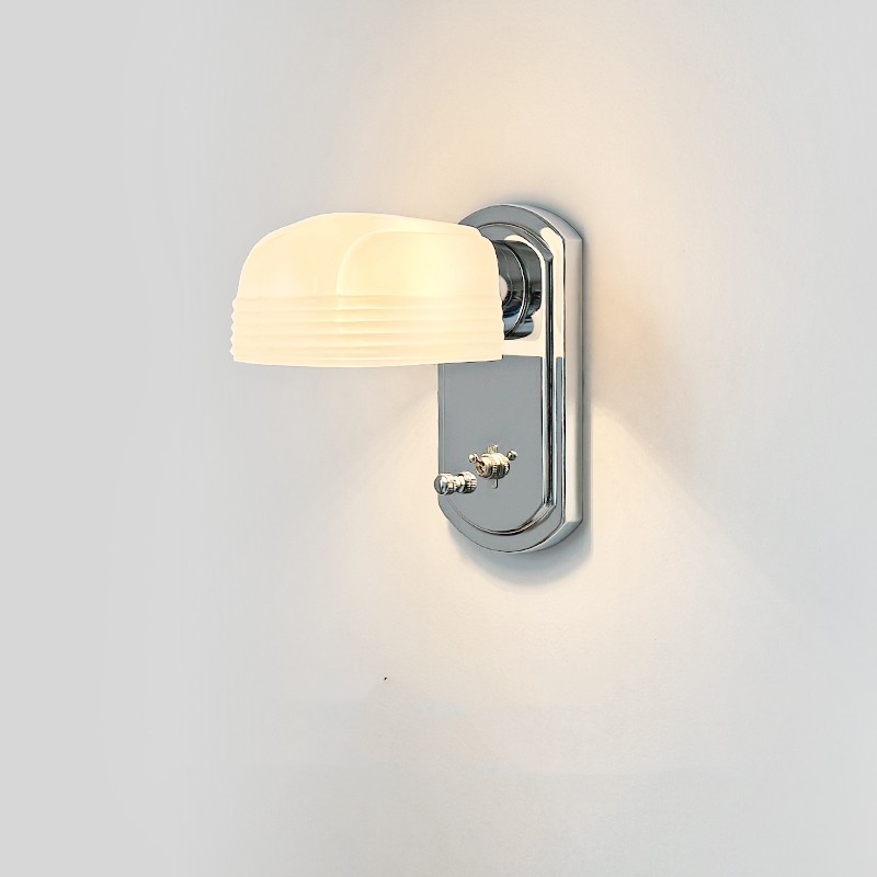Bauhaus Creative Industrial White Glass Wall Lamp T031