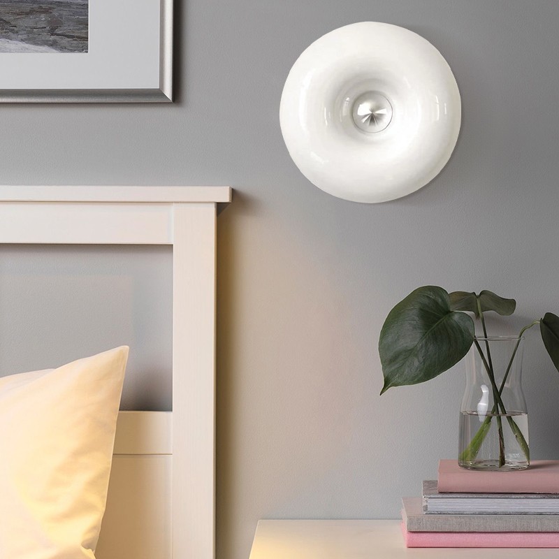 Glass Donut Table Wall Lamp - Bauhaus Style Accent Light Fixture S77
