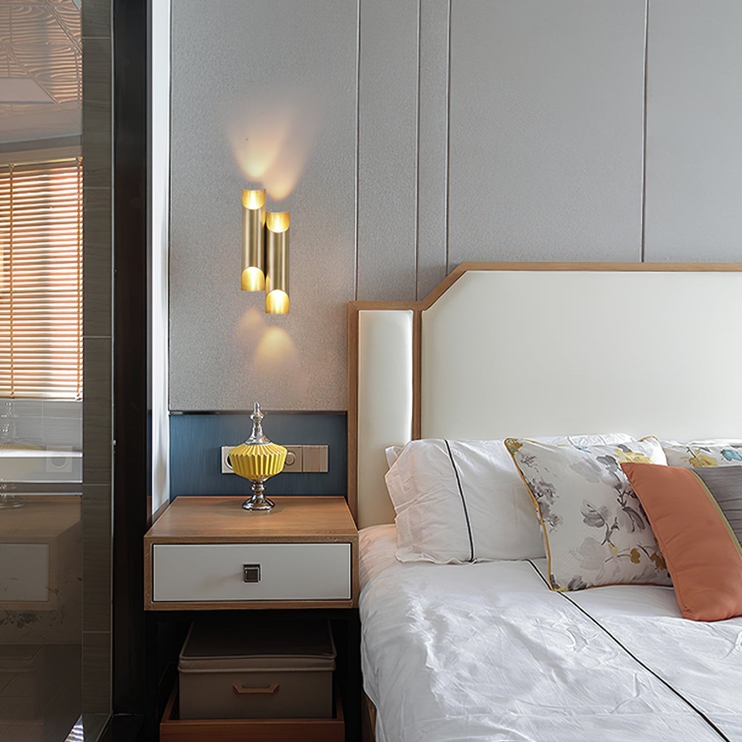 Brass Double Tube Wall Lamp M568