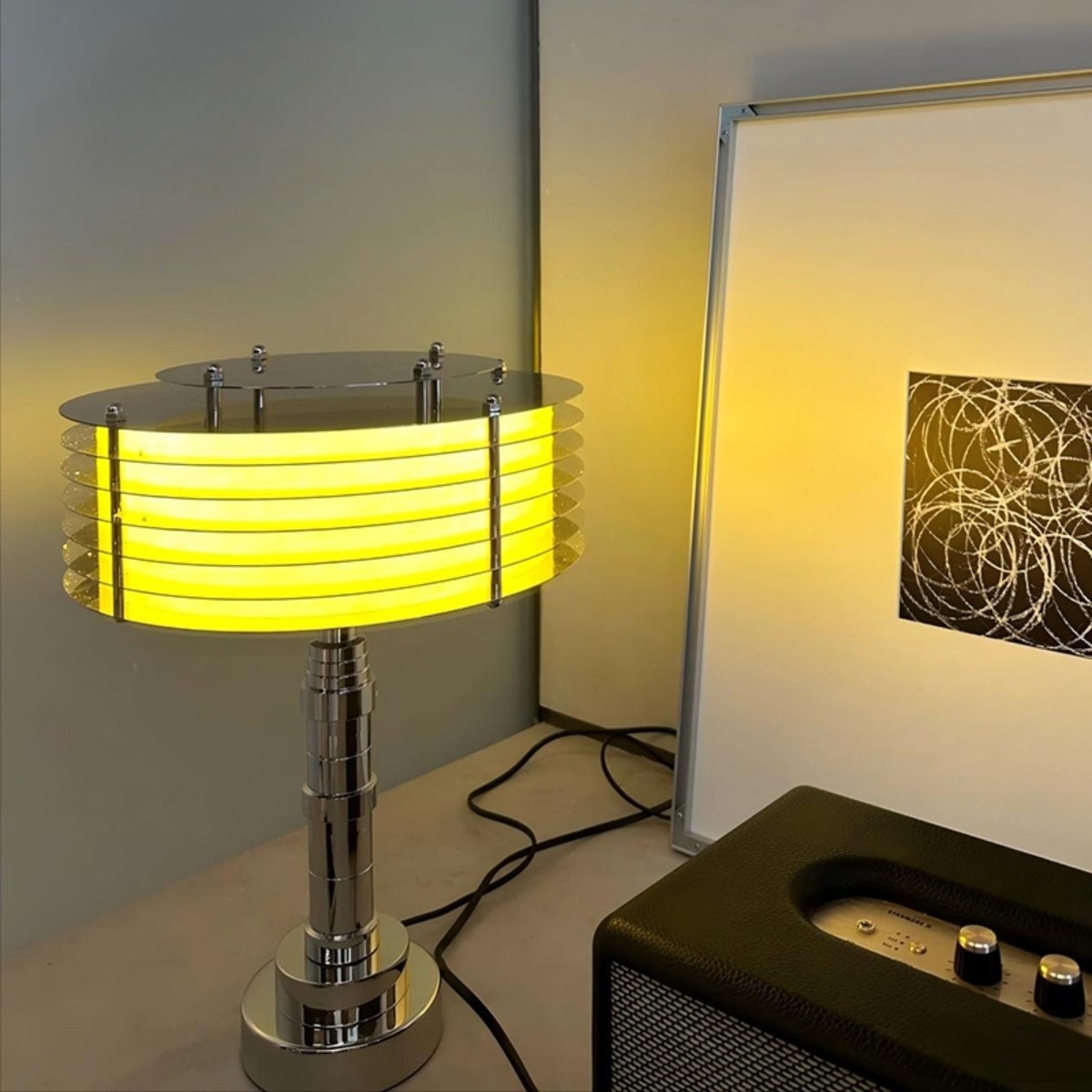 Modern Layered Lamps in Stainless Steel – Table & Floor Options S257
