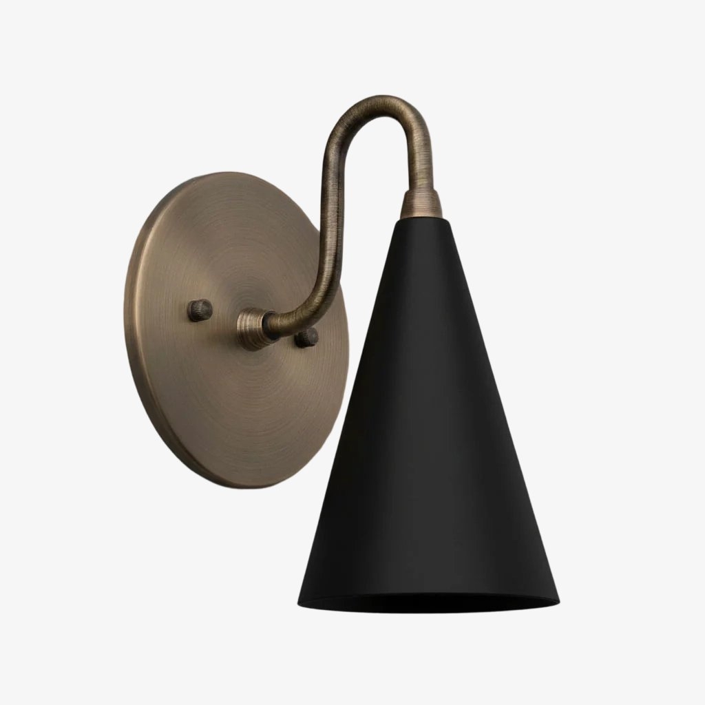 Curva Elegant Taper Shade Wall Sconce - Contemporary Accent for Living Room T780