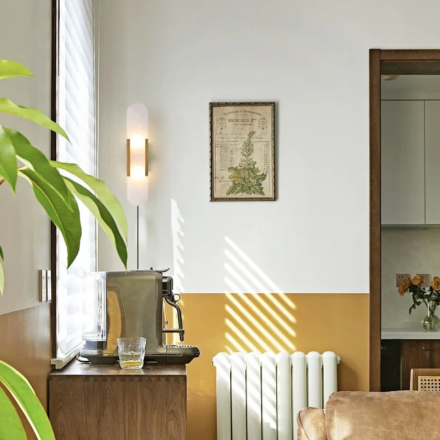 Alabaster Elongated Plug In Wall Lamp M135