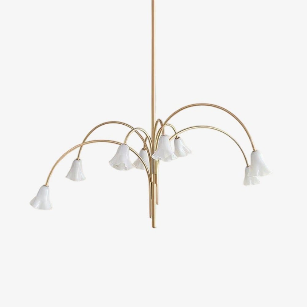 Bellina Lily Glass Flower Chandelier - Romantic Lighting for Interior T280