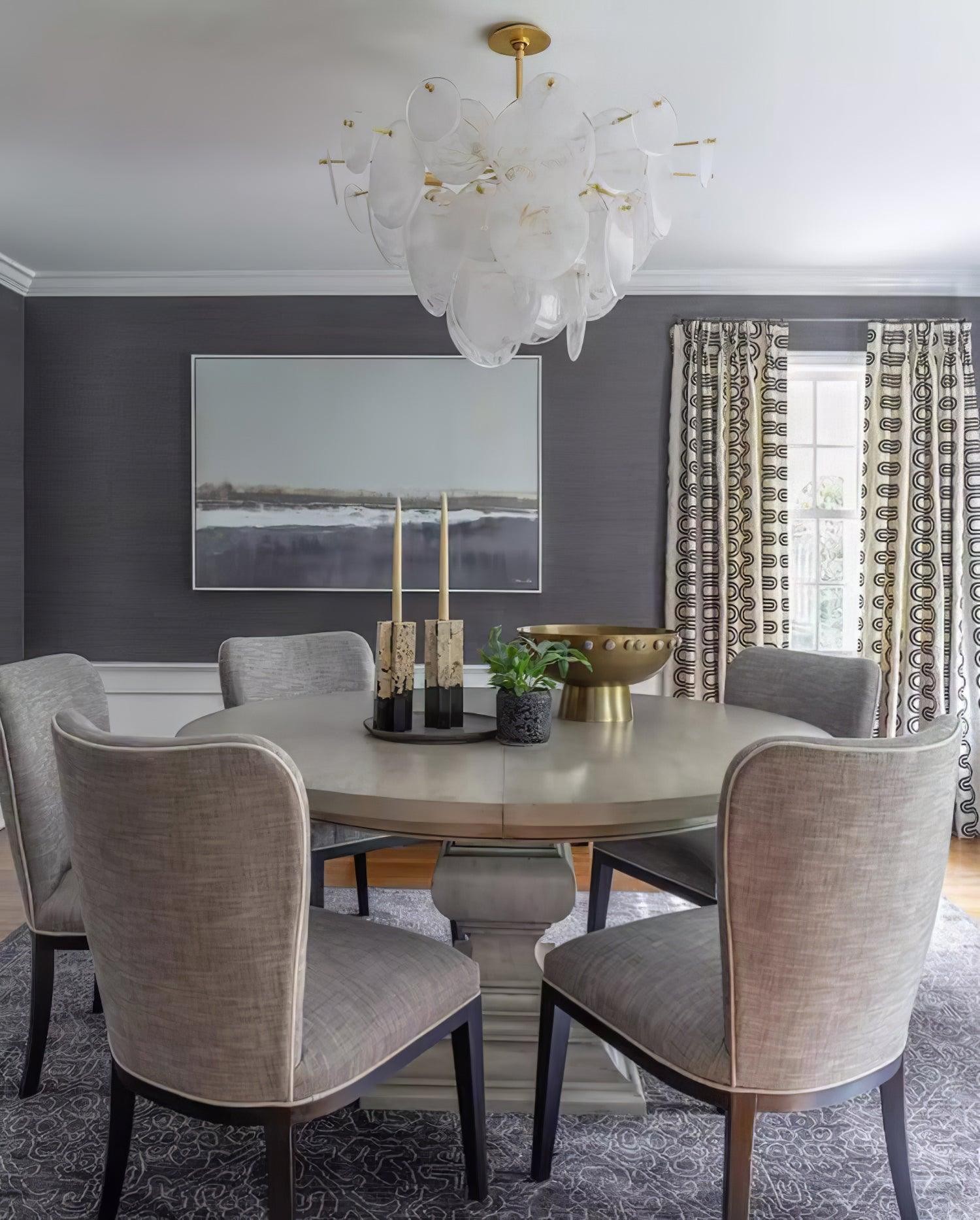 Brass Discs Cascading Chandelier M471