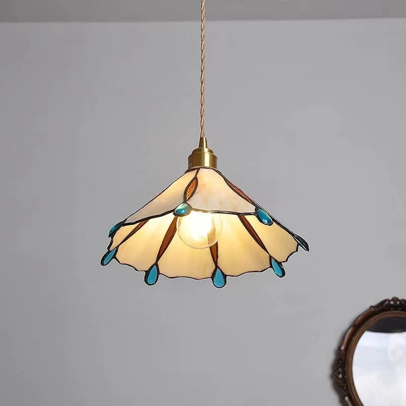 Retro Tiffany Stained Glass Pendant Light S92