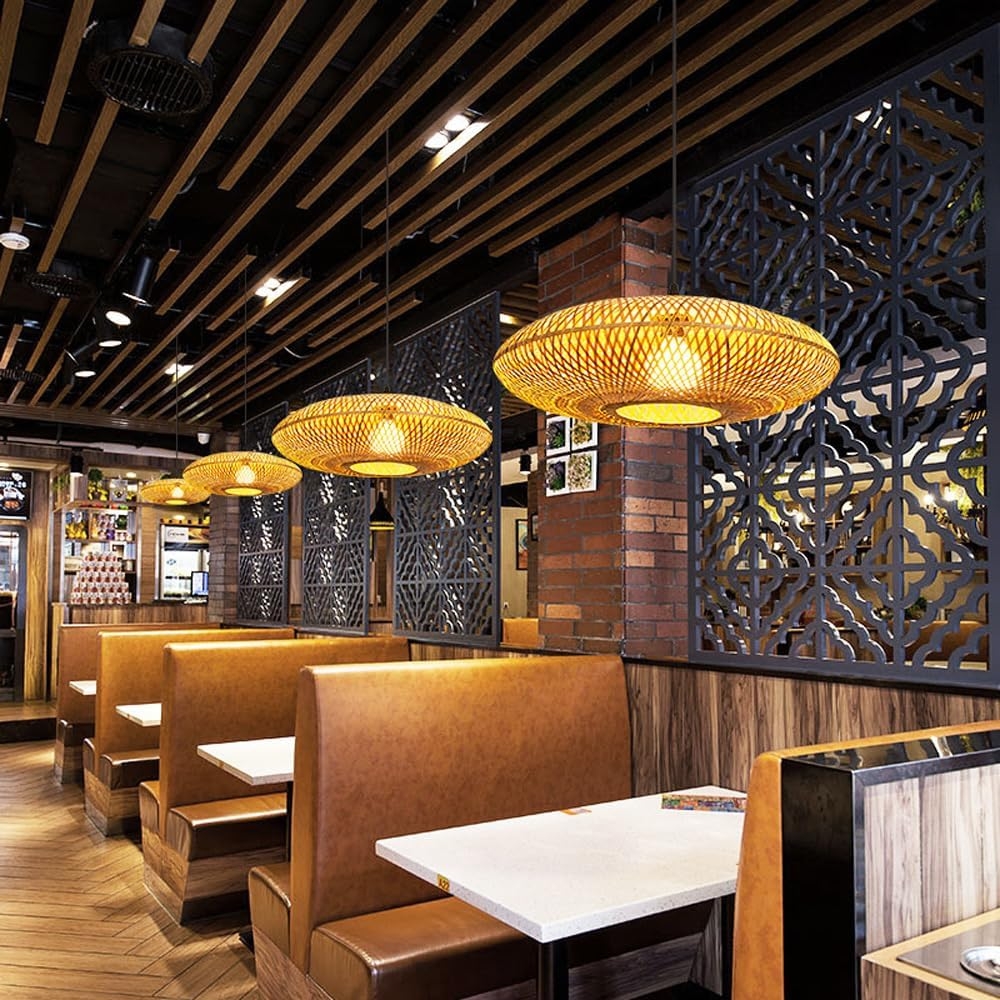 Treasure of the Dawn Bamboo Rattan Pendant Light T2123