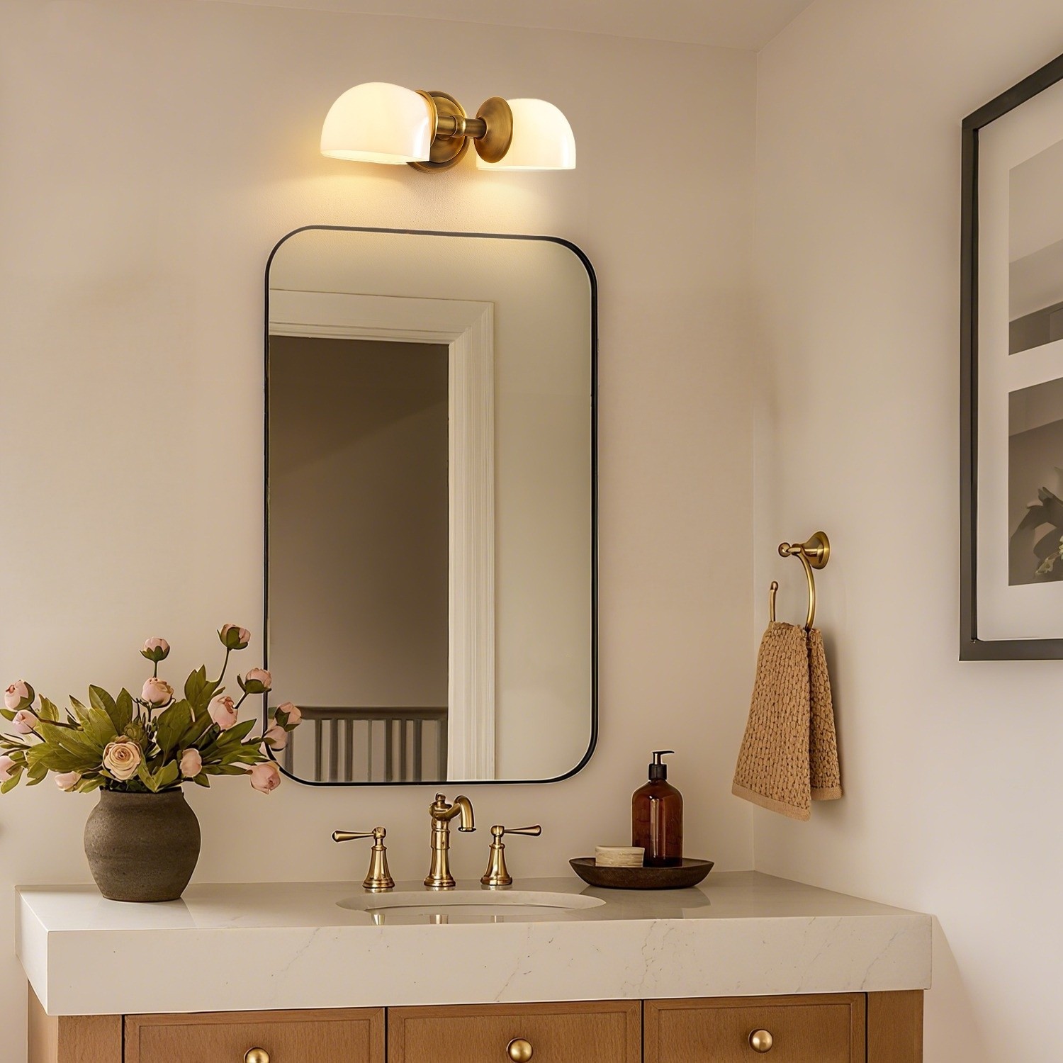 Modern Mercer Double Horizontal Metal Wall Sconce T145