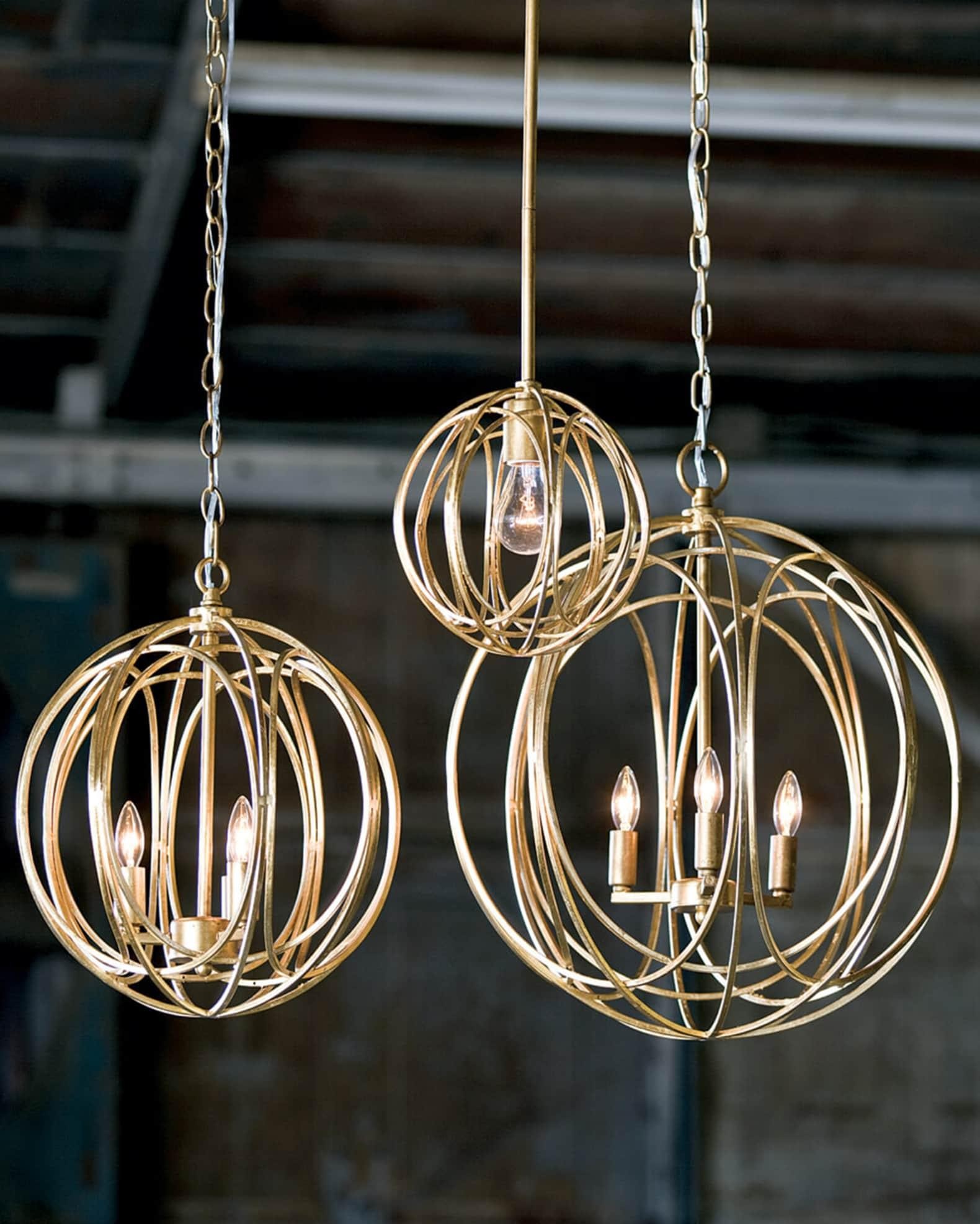 Hollow Metal Line Retro Pendant Light M526