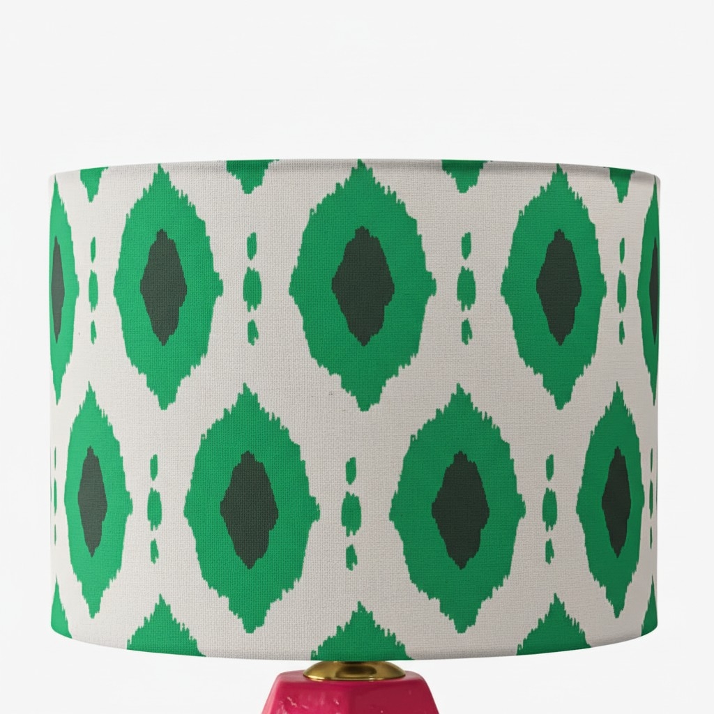 Arivane Decorative Ceramic Lamp - Fabric Shade Side Table Light T1183